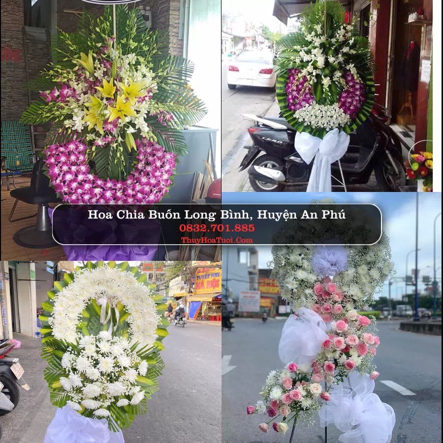 Kệ hoa tang lễ giao tại Long Bình, An Giang