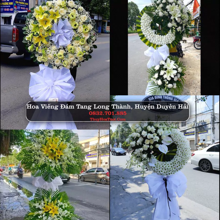 Kệ hoa tang lễ giao tại Long Thành, Trà Vinh