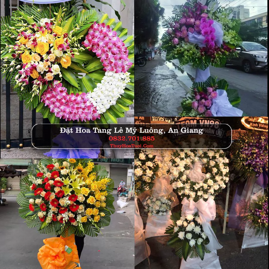 Vòng hoa chia buồn Mỹ Luông, An Giang - ThuyHoaTuoi.Com