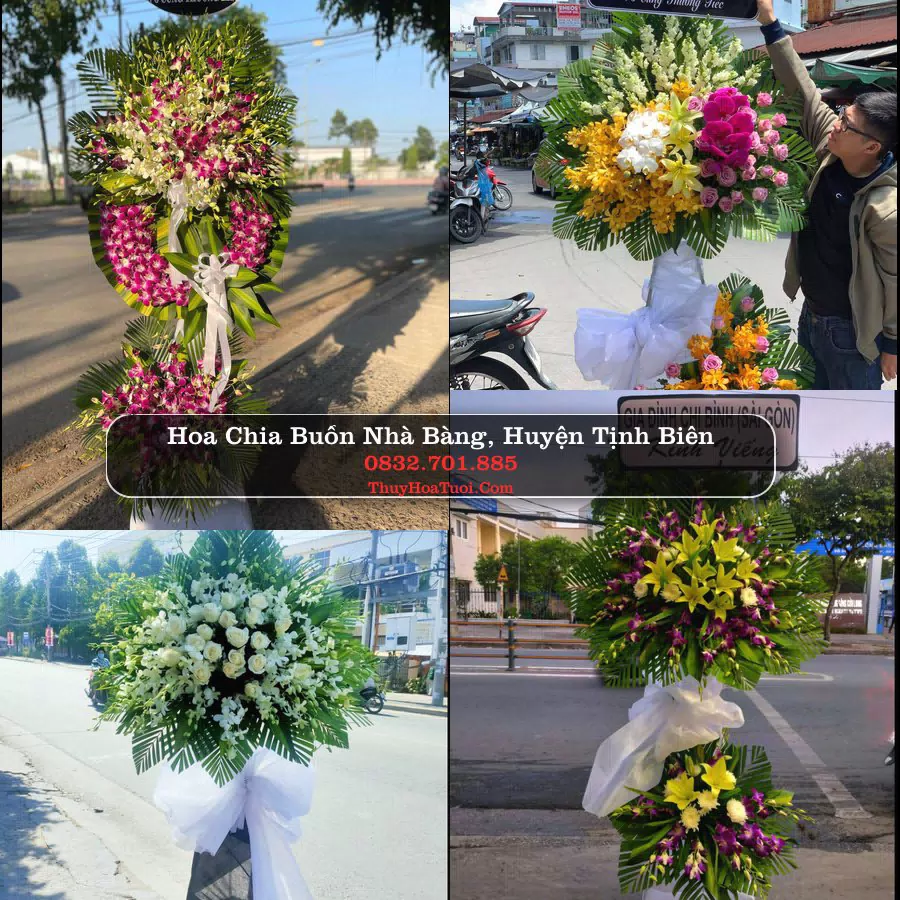 Kệ hoa tang lễ giao tại Nhà Bàng, An Giang