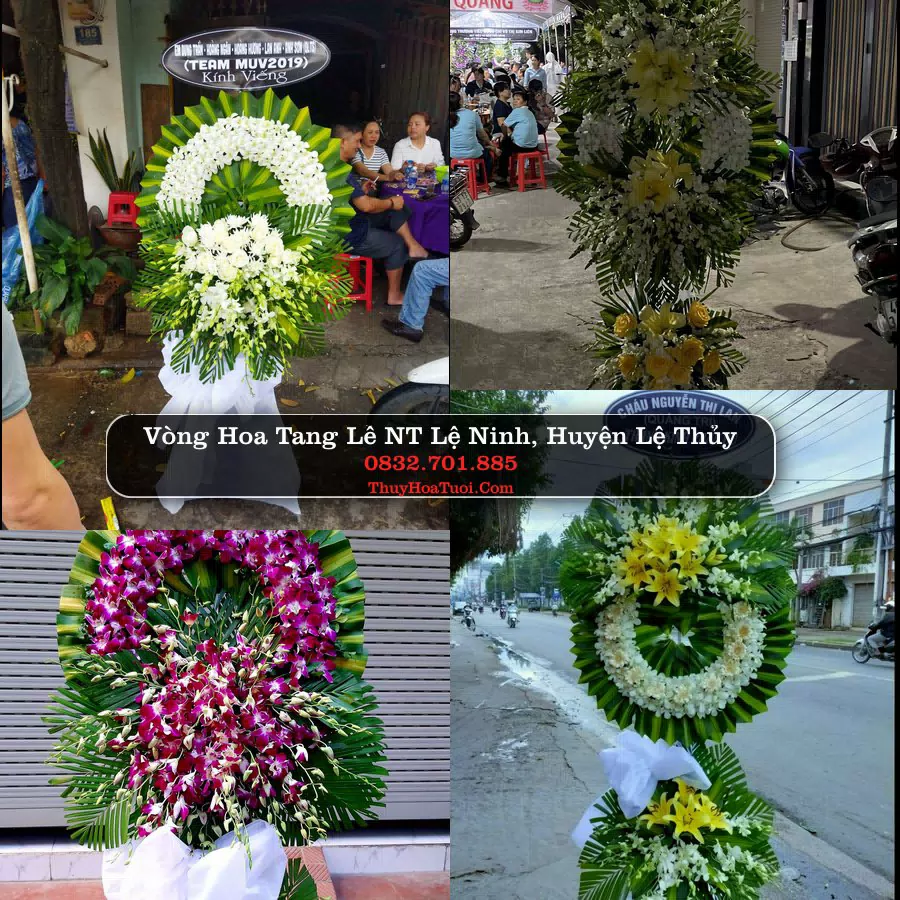 Vòng hoa tang lễ NT Lệ Ninh - ThuyHoaTuoi.Com