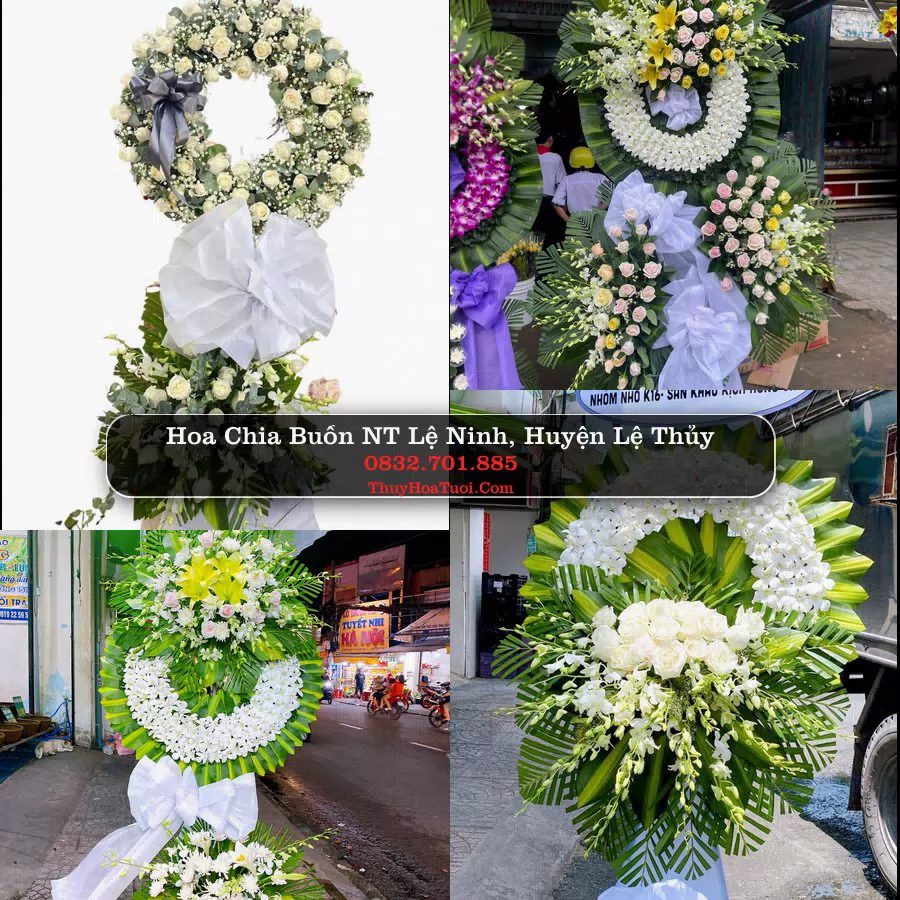 Kệ hoa tang lễ giao tại NT Lệ Ninh, Quảng Bình