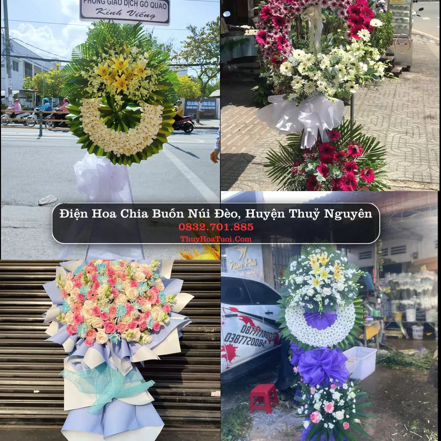 Vòng hoa tang lễ Núi Đèo - ThuyHoaTuoi.Com