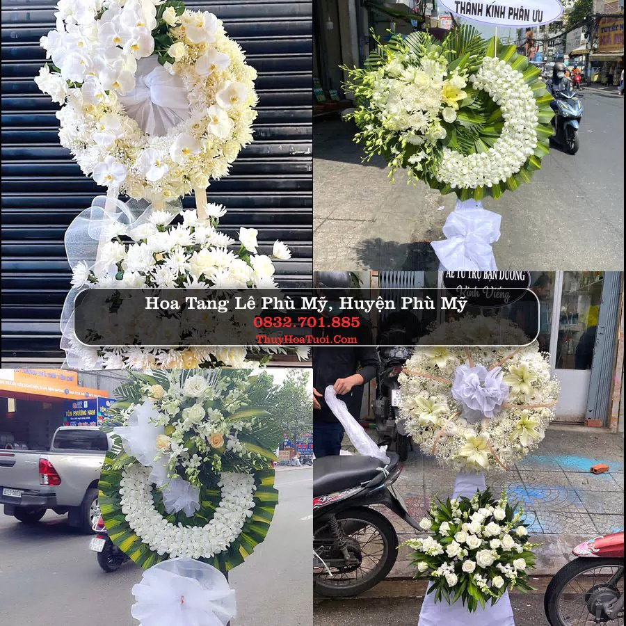 Vòng hoa chia buồn Phù Mỹ - ThuyHoaTuoi.Com