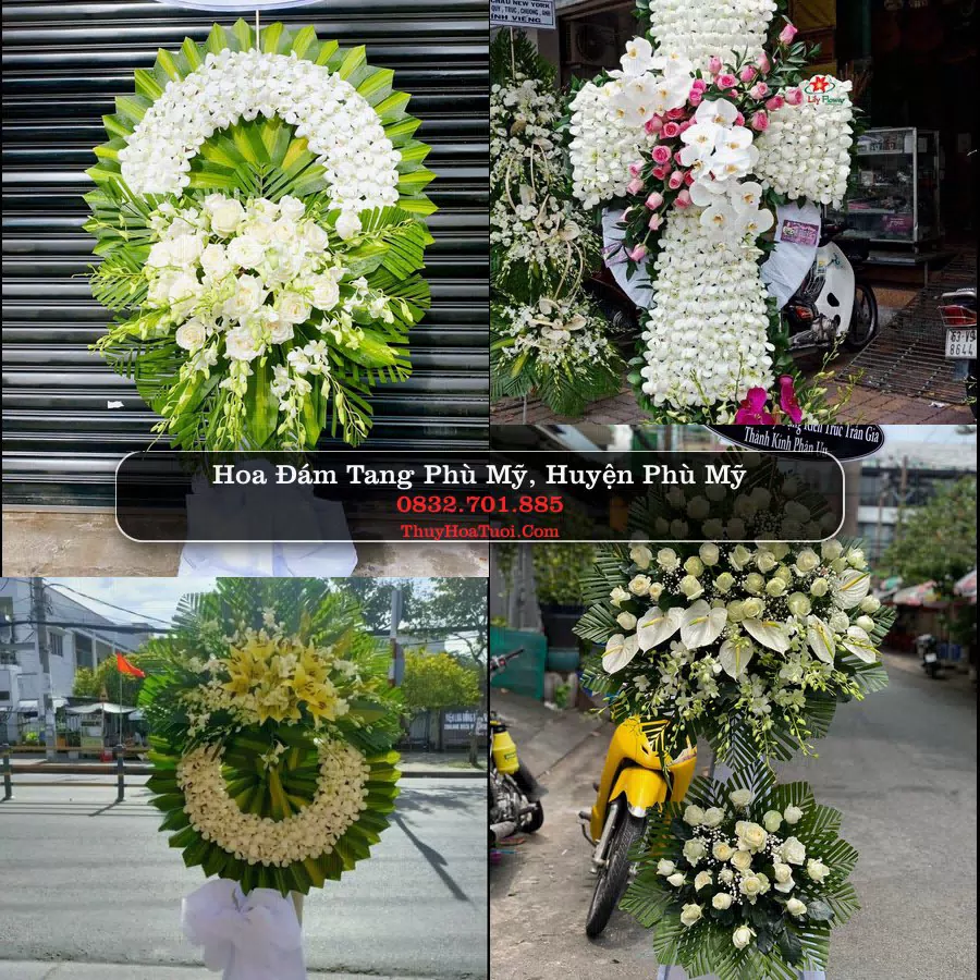 Kệ hoa tang lễ giao tại Phù Mỹ, Bình Định