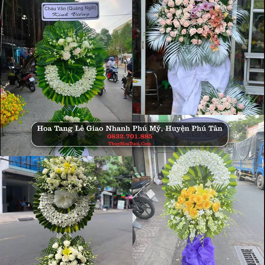 Vòng hoa chia buồn Phú Mỹ - ThuyHoaTuoi.Com