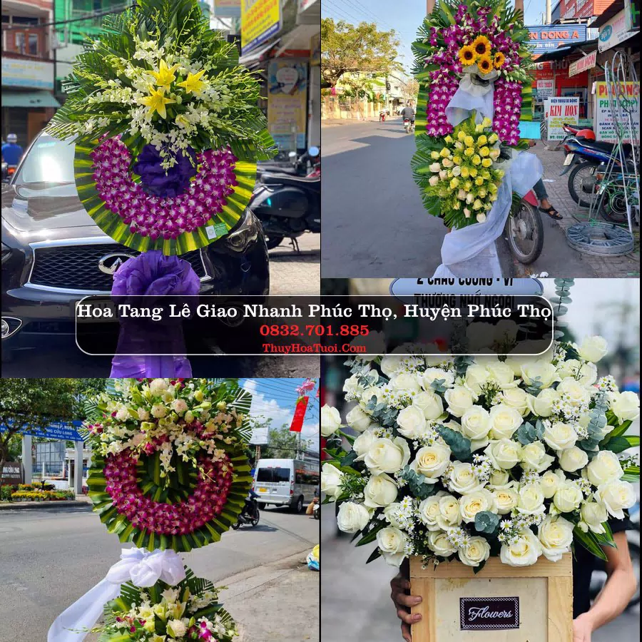 Vòng hoa chia buồn Phúc Thọ - ThuyHoaTuoi.Com