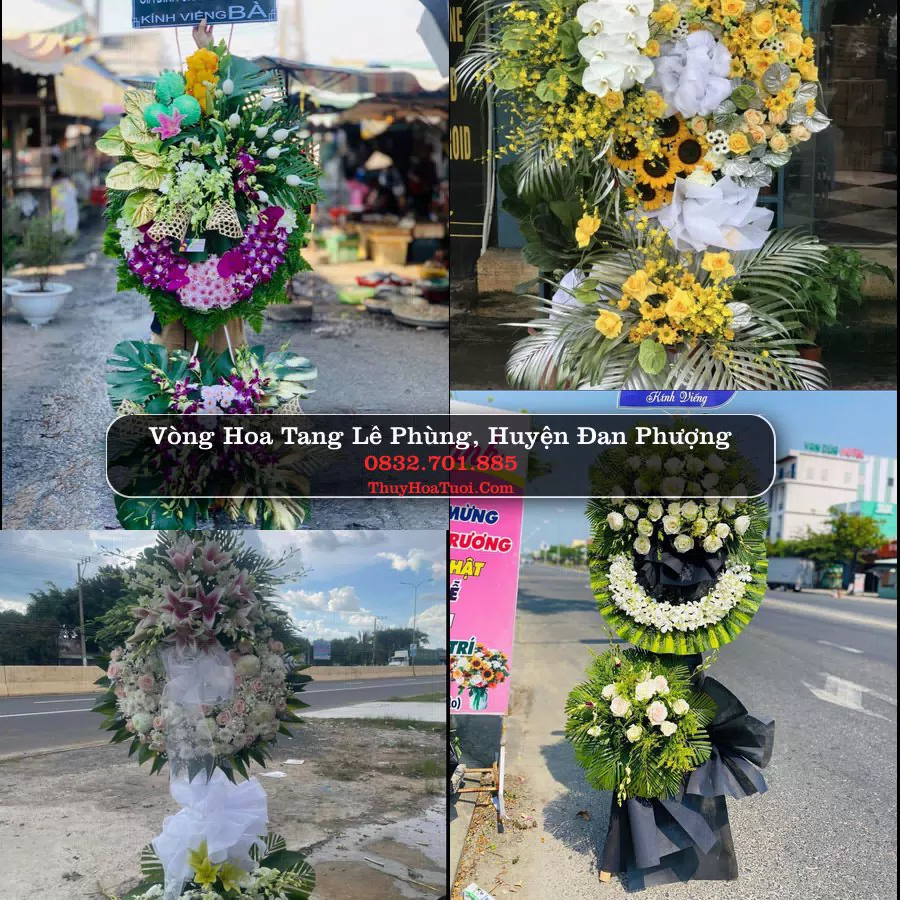Vòng hoa chia buồn Phùng, Đan Phượng - ThuyHoaTuoi.Com