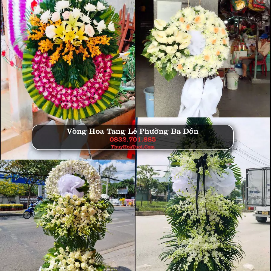 Vòng hoa chia buồn Phường Ba Đồn - ThuyHoaTuoi.Com
