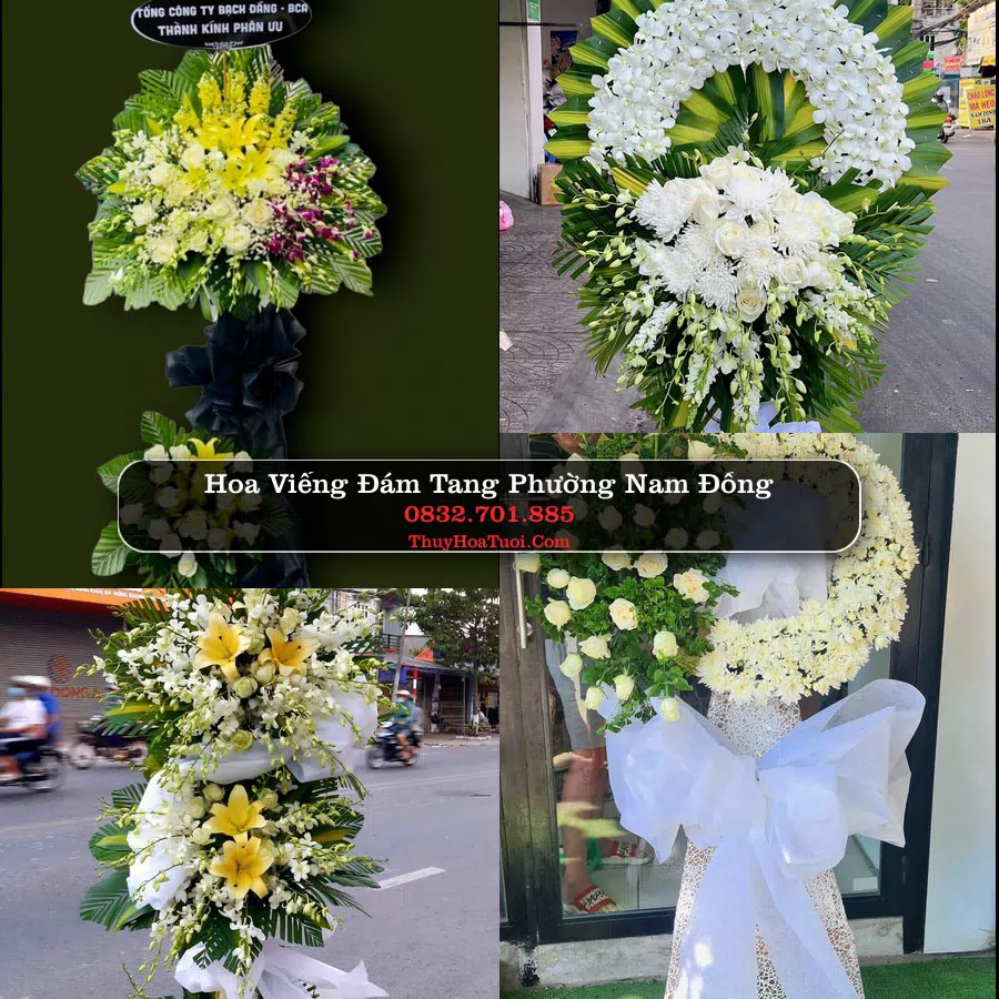 Vòng hoa chia buồn Phường Nam Đồng - ThuyHoaTuoi.Com