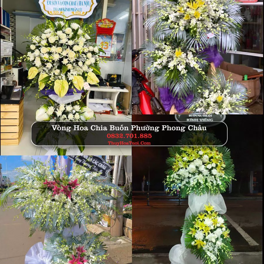 Vòng hoa chia buồn Phường Phong Châu - ThuyHoaTuoi.Com