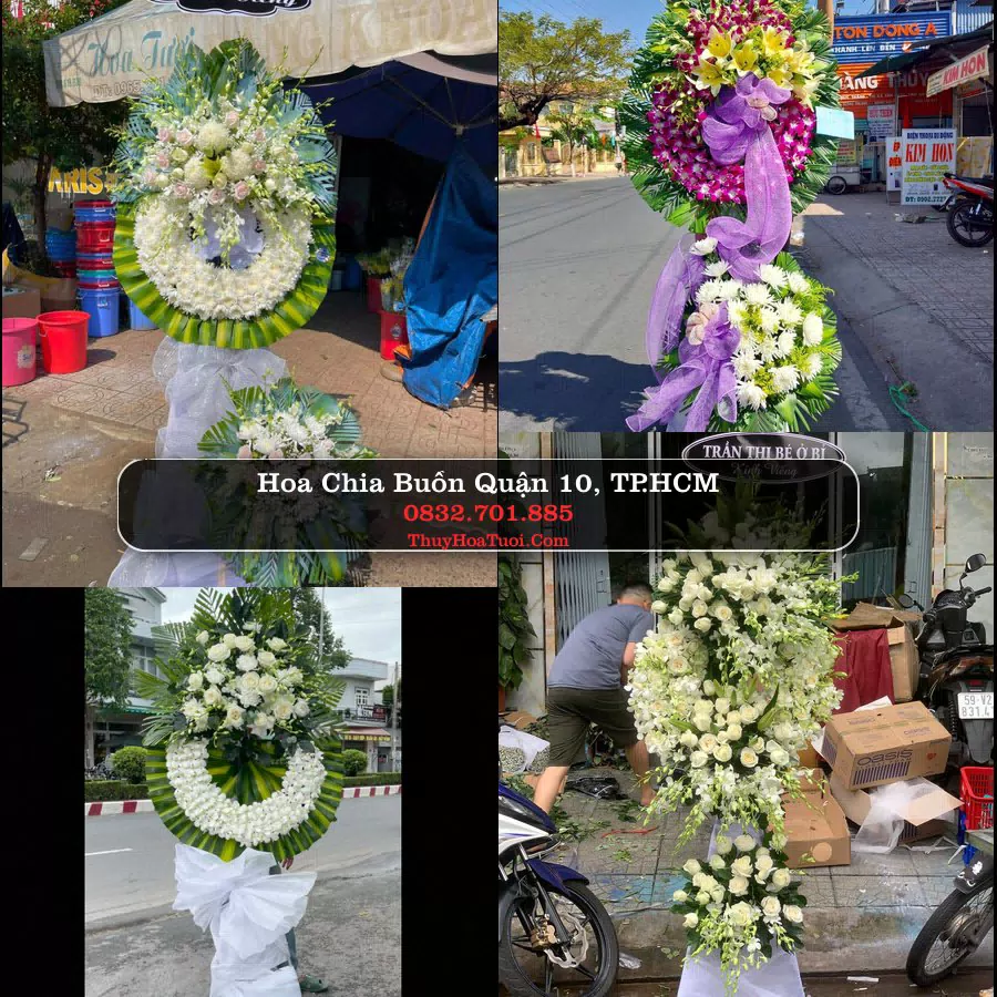 Vòng hoa chia buồn Quận 10 - ThuyHoaTuoi.Com