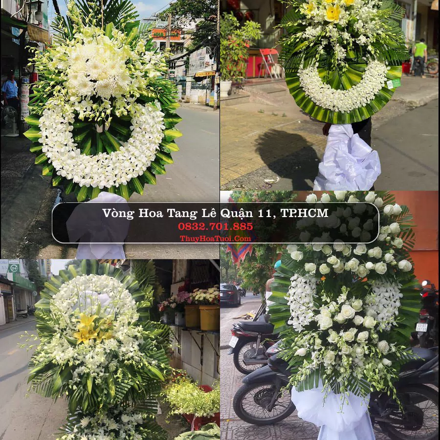 Vòng hoa chia buồn Quận 11 - ThuyHoaTuoi.Com