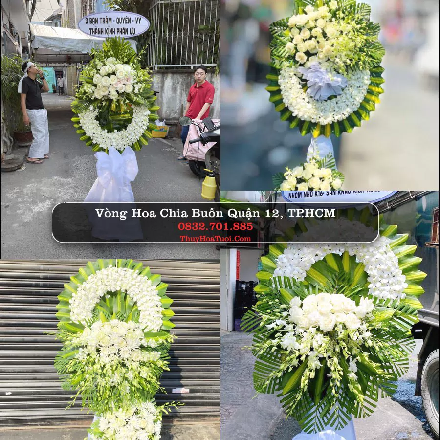 Vòng hoa chia buồn Quận 12 - ThuyHoaTuoi.Com