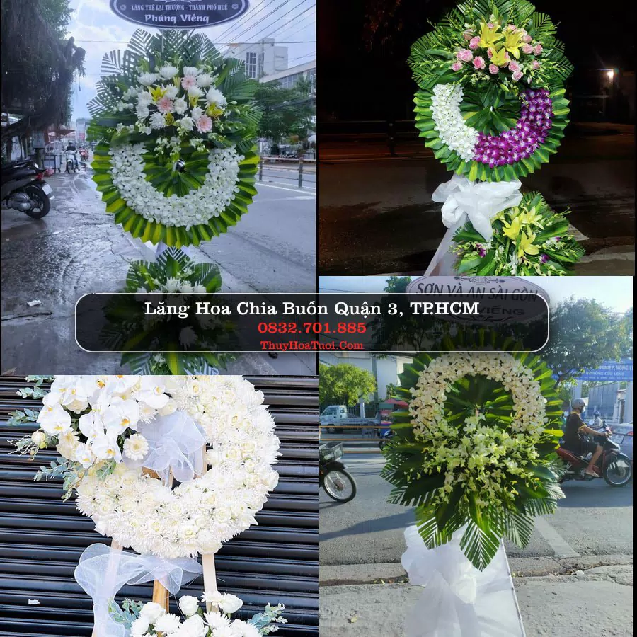 Vòng hoa chia buồn Quận 3 - ThuyHoaTuoi.Com