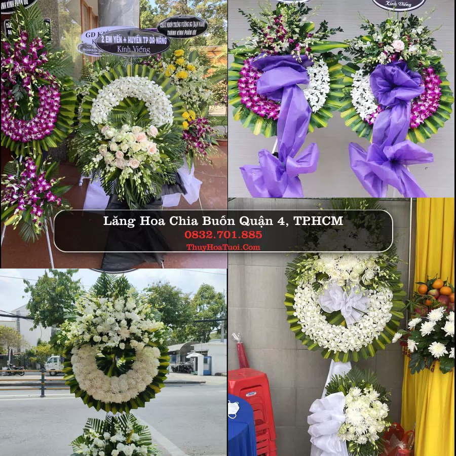 Đặt Vòng Hoa Tang Lễ tại Quận 4, TP.HCM (Cũ)