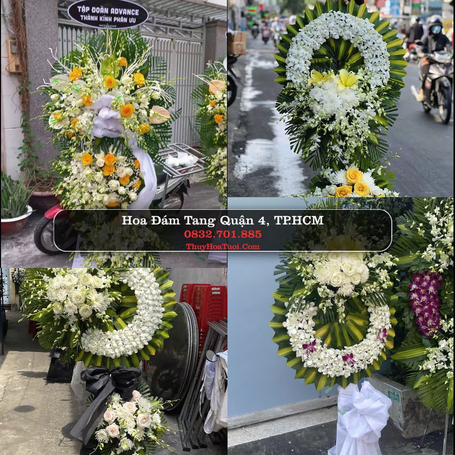 Vòng hoa chia buồn Quận 4 - ThuyHoaTuoi.Com