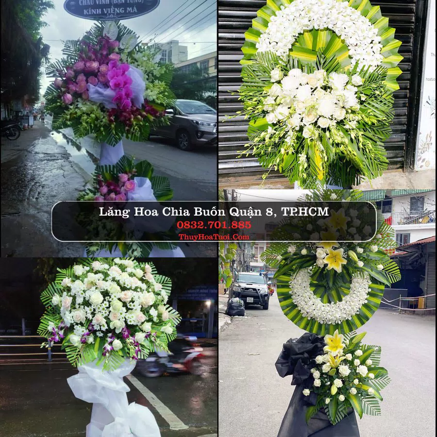 Vòng hoa chia buồn Quận 8 - ThuyHoaTuoi.Com