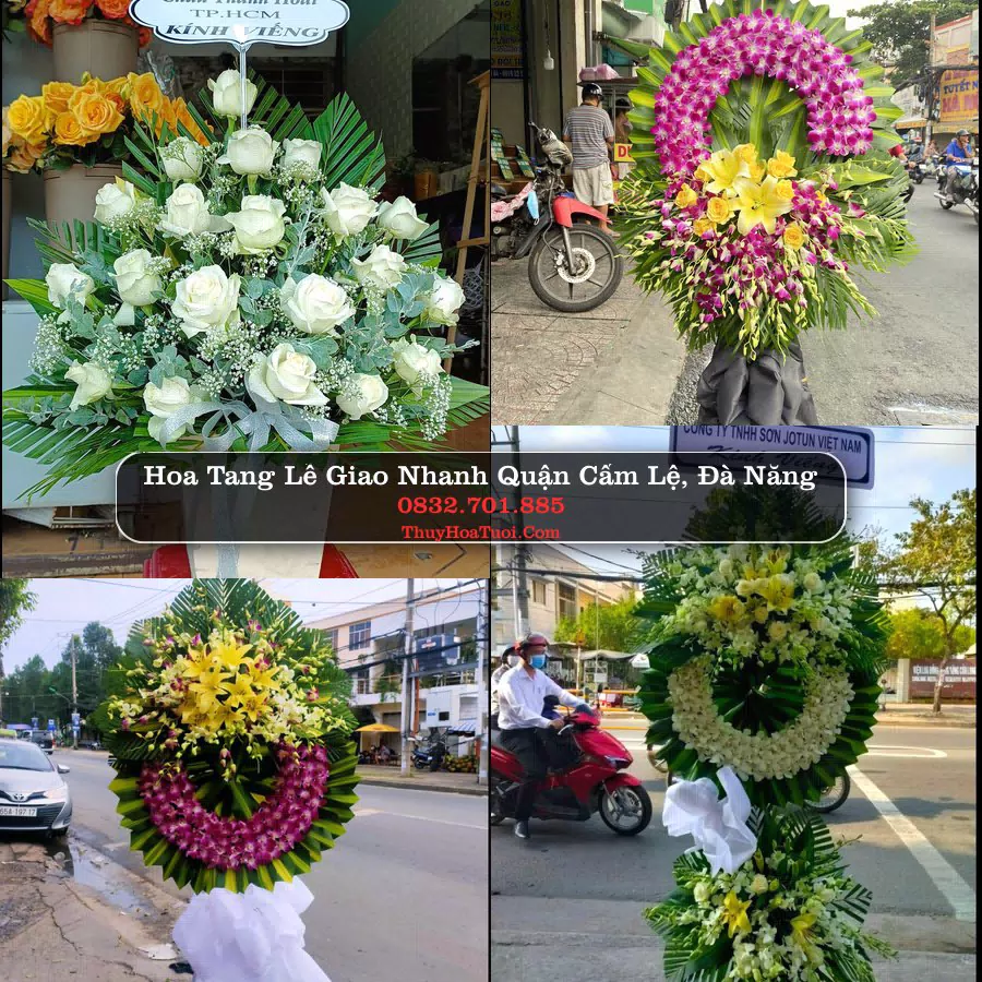 Vòng hoa chia buồn Quận Cẩm Lệ - ThuyHoaTuoi.Com