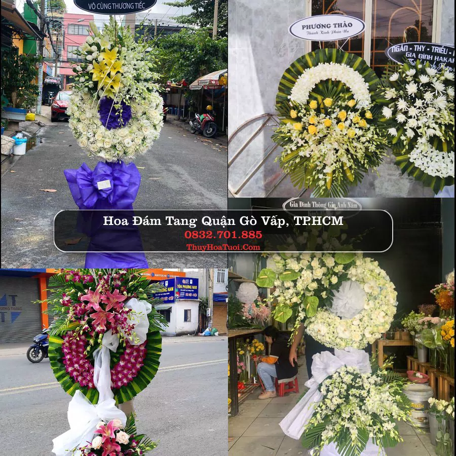Vòng hoa chia buồn Quận Gò Vấp - ThuyHoaTuoi.Com