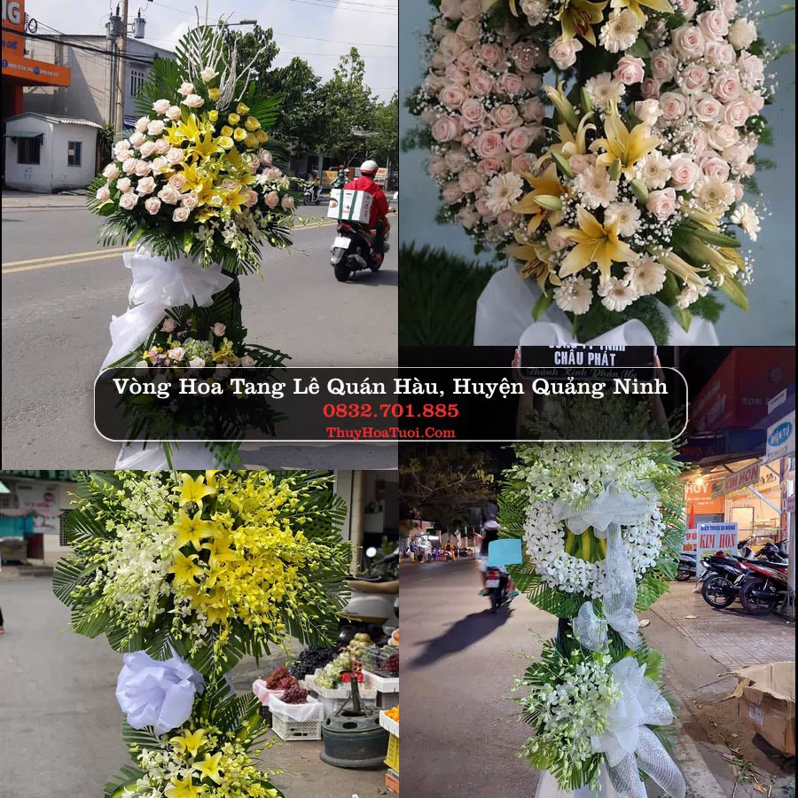 Vòng hoa chia buồn Quán Hàu - ThuyHoaTuoi.Com