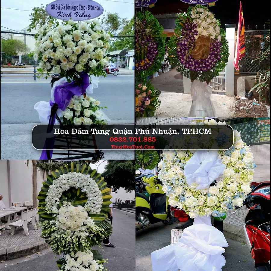 Vòng hoa chia buồn Quận Phú Nhuận - ThuyHoaTuoi.Com