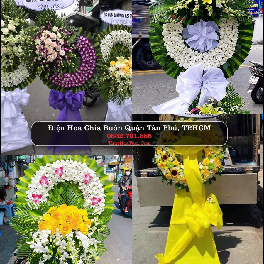 Vòng hoa chia buồn Quận Tân Phú - ThuyHoaTuoi.Com