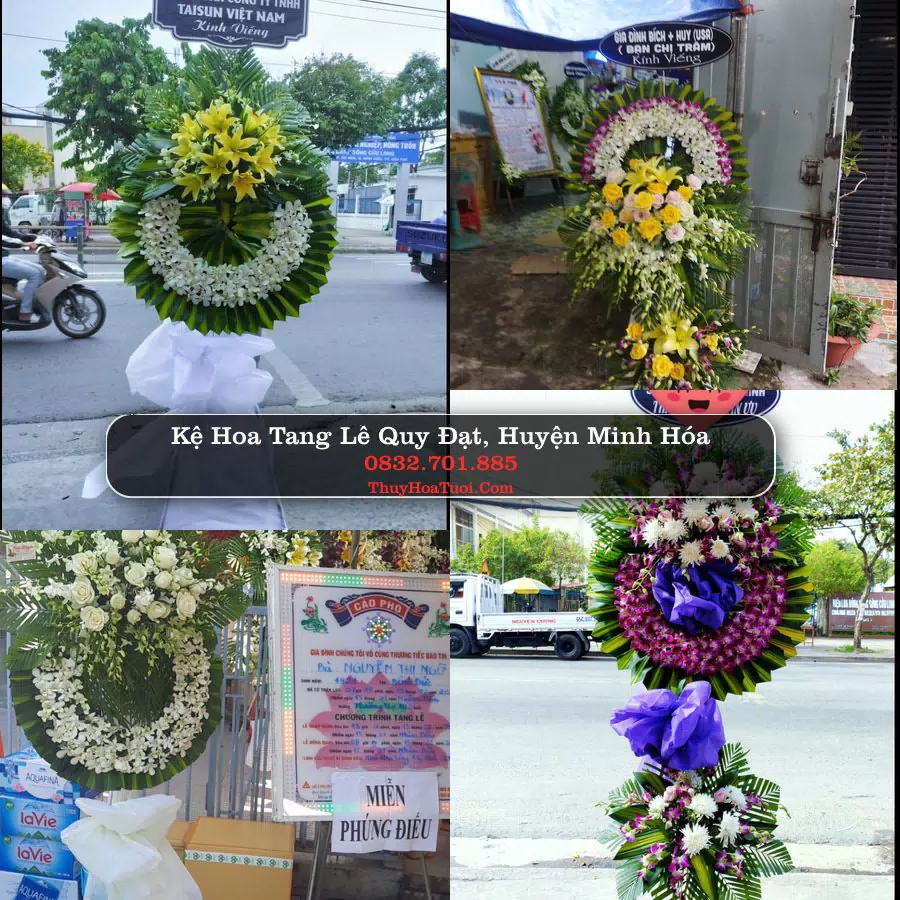 Kệ hoa tang lễ giao tại Quy Đạt, Quảng Bình