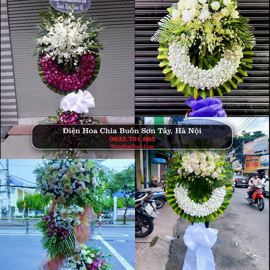 Vòng hoa chia buồn Sơn Tây, Hà Nội - ThuyHoaTuoi.Com