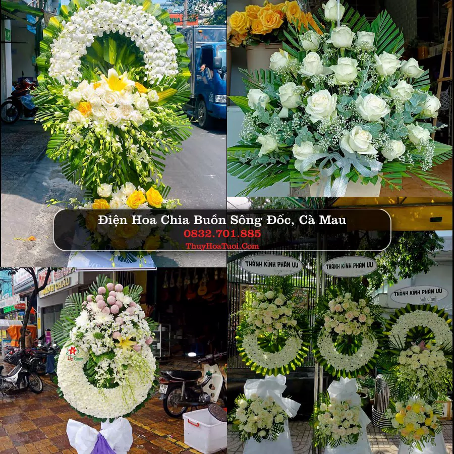 Kệ hoa tang lễ giao tại Sông Đốc, Cà Mau