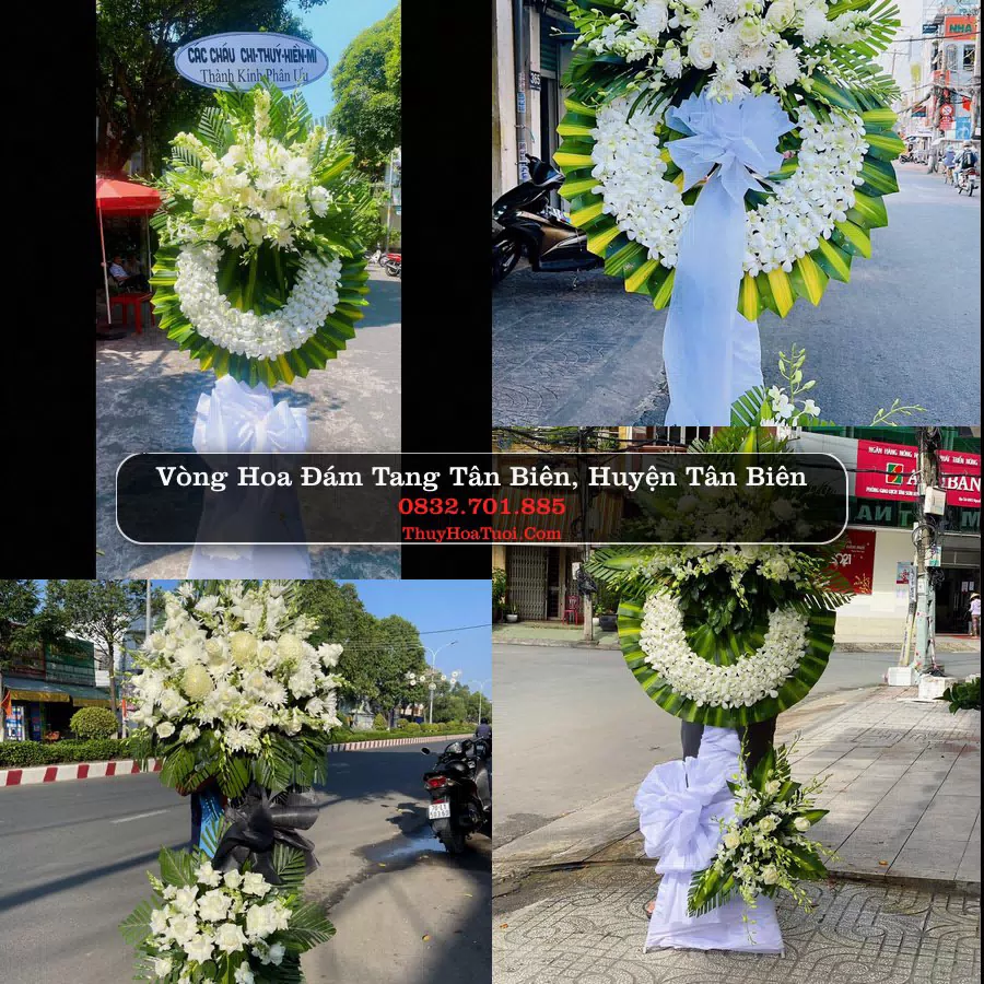 Vòng hoa chia buồn Tân Biên - ThuyHoaTuoi.Com