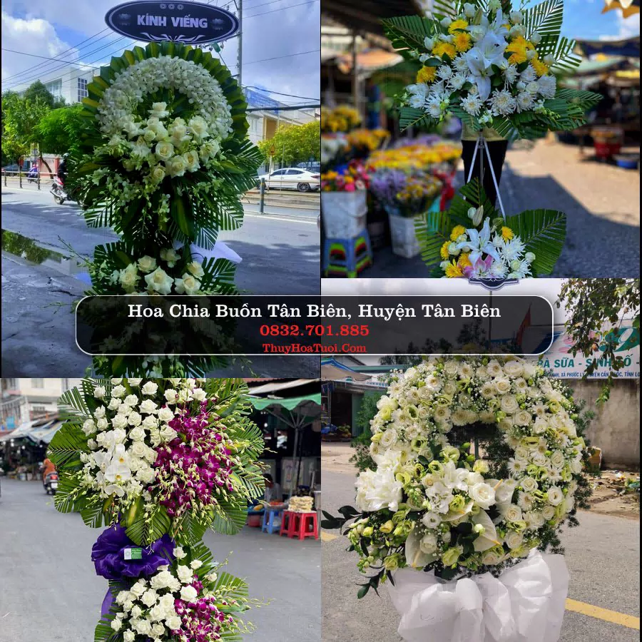 Kệ hoa tang lễ giao tại Tân Biên, Tây Ninh