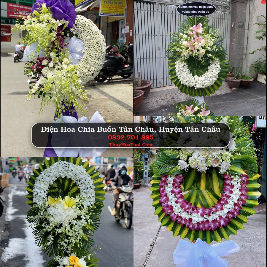 Vòng hoa chia buồn Tân Châu - ThuyHoaTuoi.Com