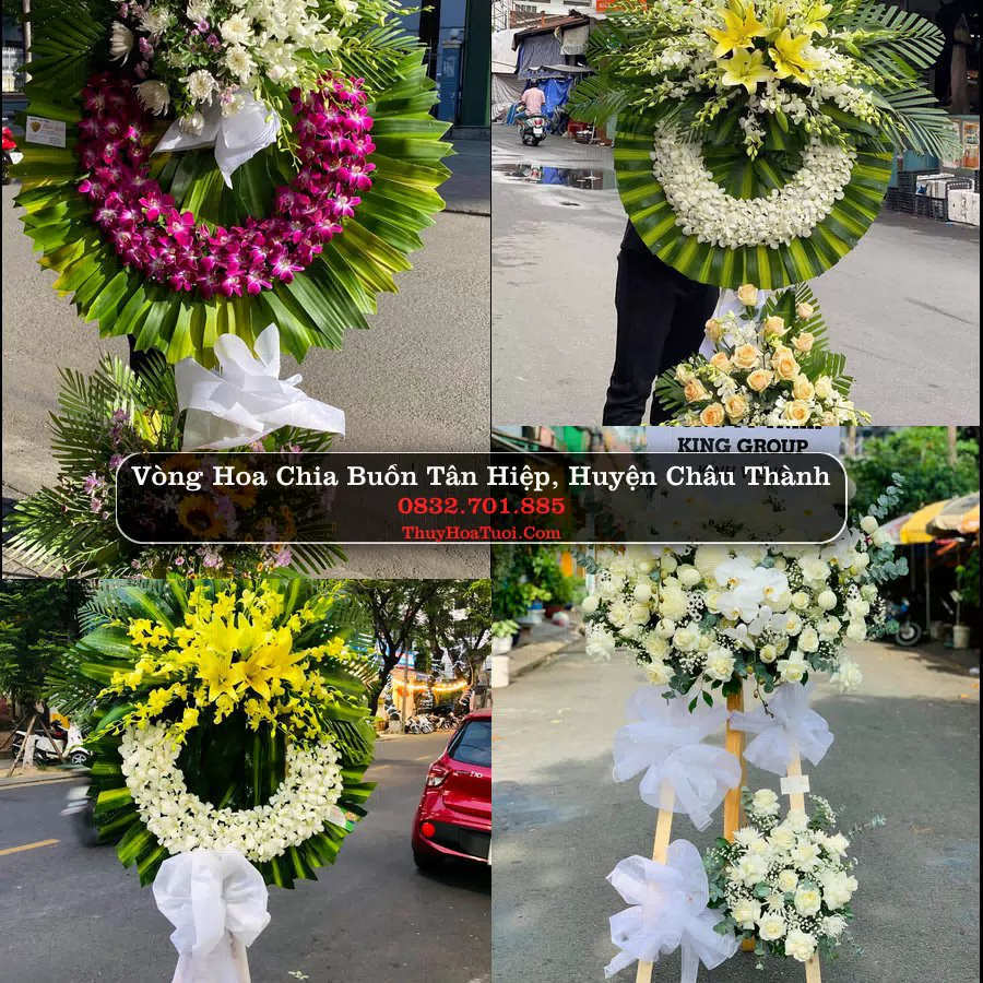 Vòng hoa chia buồn Tân Hiệp - ThuyHoaTuoi.Com