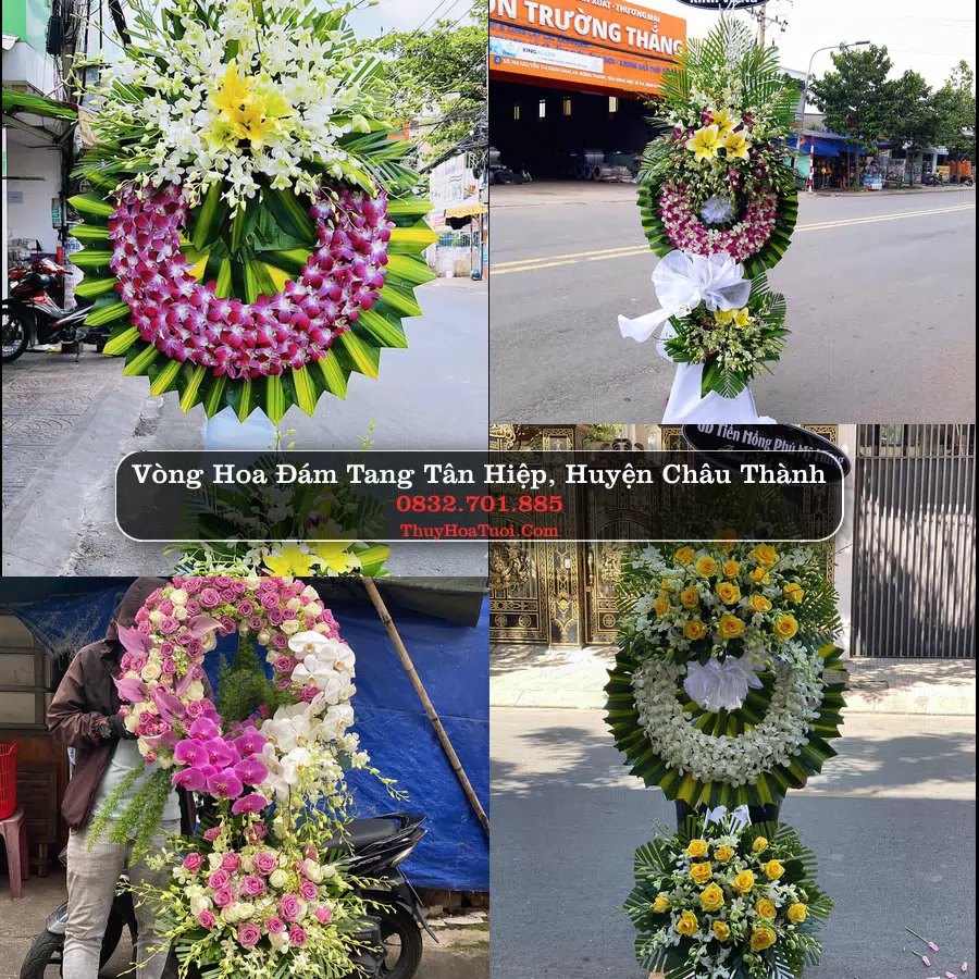 Kệ hoa tang lễ giao tại Tân Hiệp, Tiền Giang