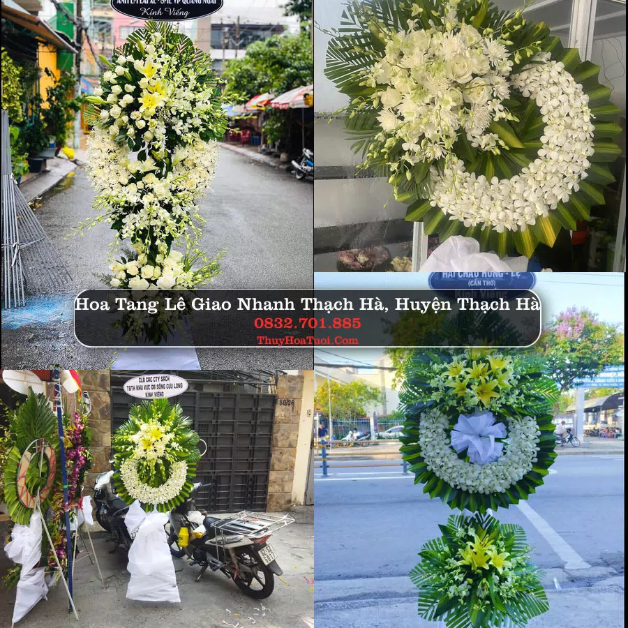 Vòng hoa chia buồn Thạch Hà - ThuyHoaTuoi.Com