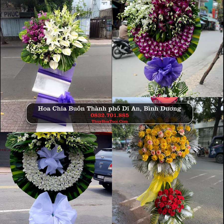 Đặt Vòng Hoa Tang Lễ tại Thành phố Dĩ An, Bình Dương (Cũ)