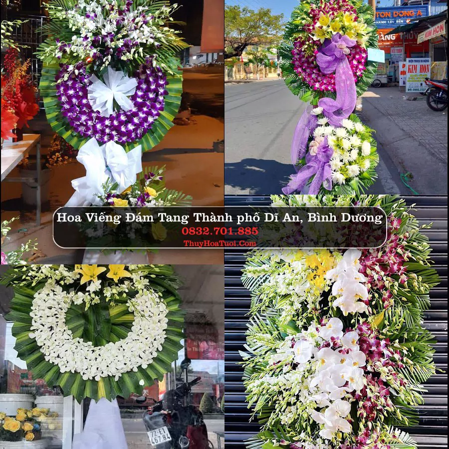 Vòng hoa chia buồn Thành phố Dĩ An, Bình Dương - ThuyHoaTuoi.Com