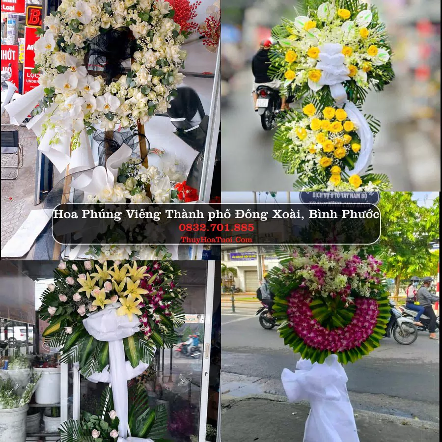Vòng hoa chia buồn Thành phố Đồng Xoài - ThuyHoaTuoi.Com