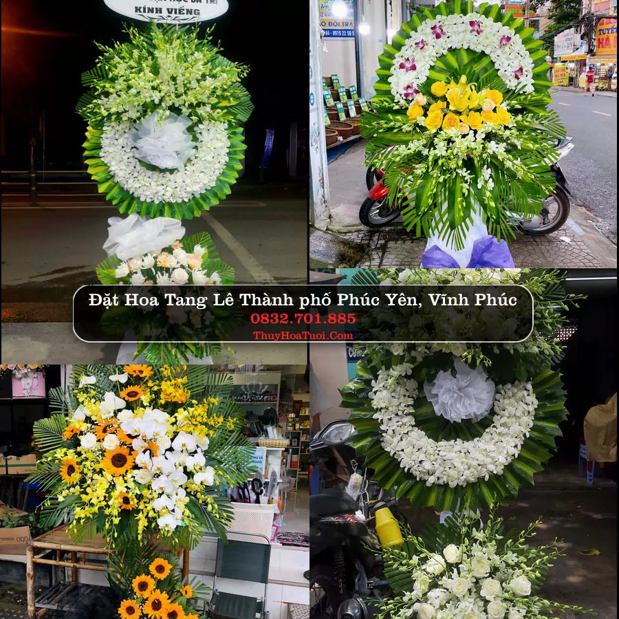 Vòng hoa chia buồn Thành phố Phúc Yên - ThuyHoaTuoi.Com