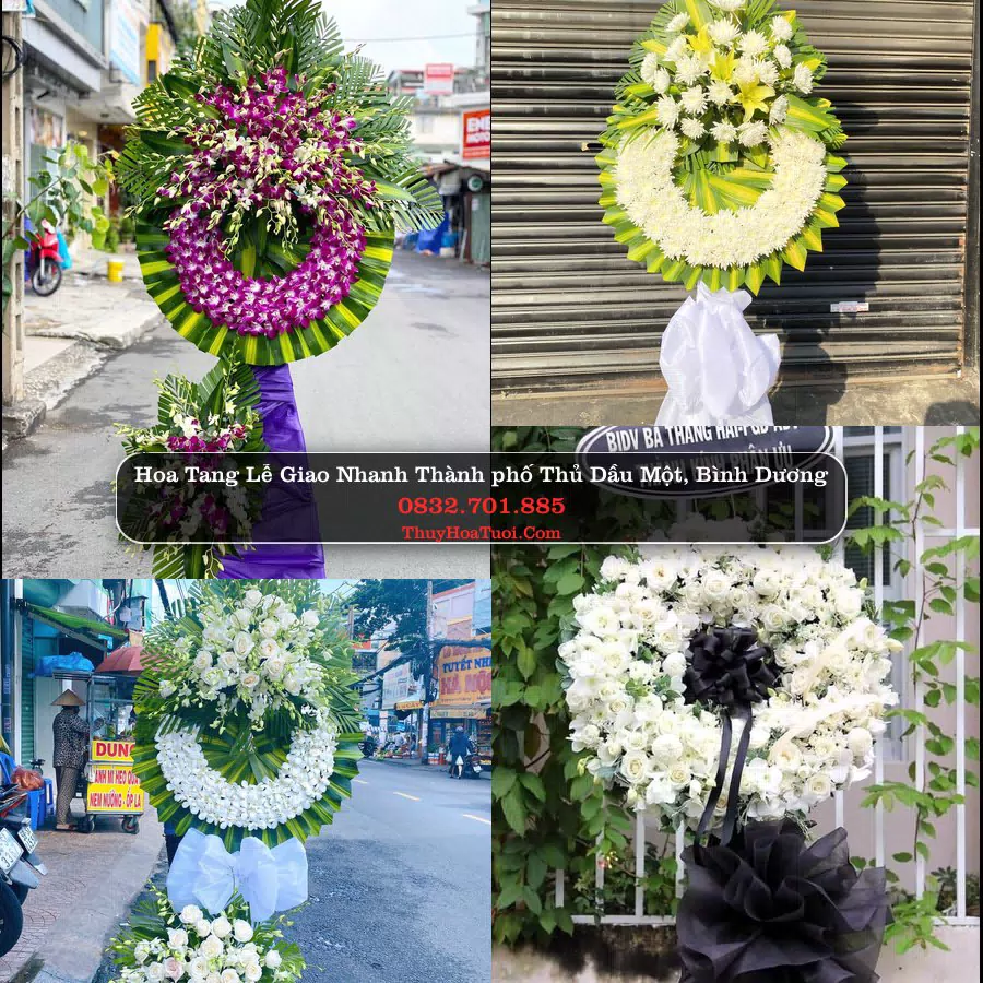 Vòng hoa chia buồn Thành phố Thủ Dầu Một, Bình Dương - ThuyHoaTuoi.Com