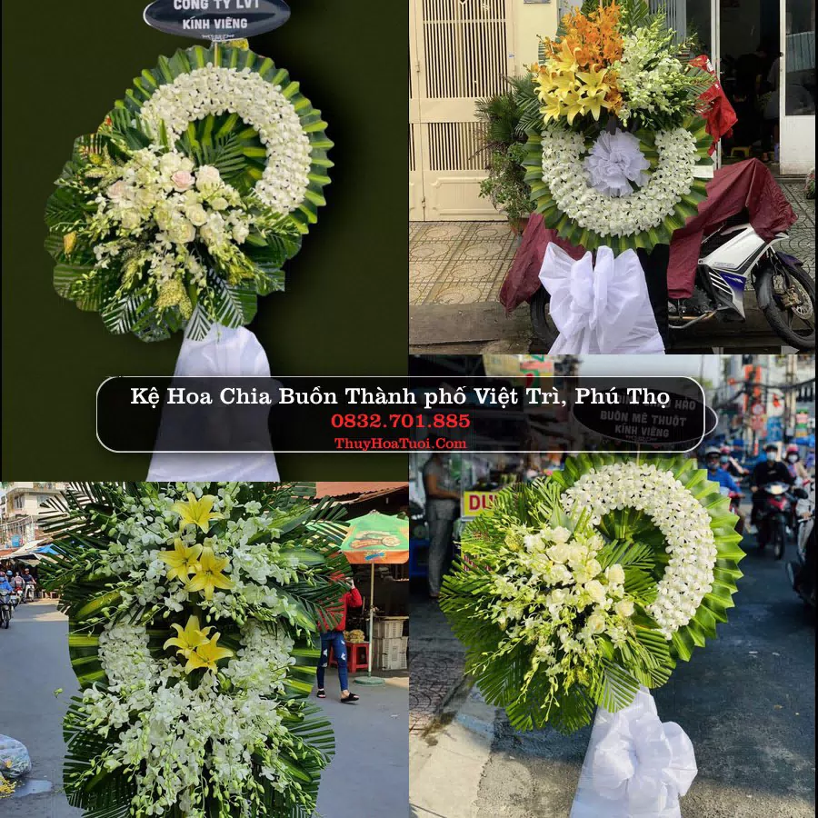 Vòng hoa chia buồn Thành phố Việt Trì - ThuyHoaTuoi.Com