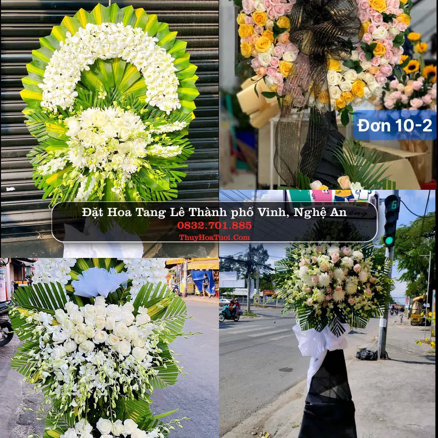 Vòng hoa chia buồn Thành phố Vinh, Nghệ An - ThuyHoaTuoi.Com