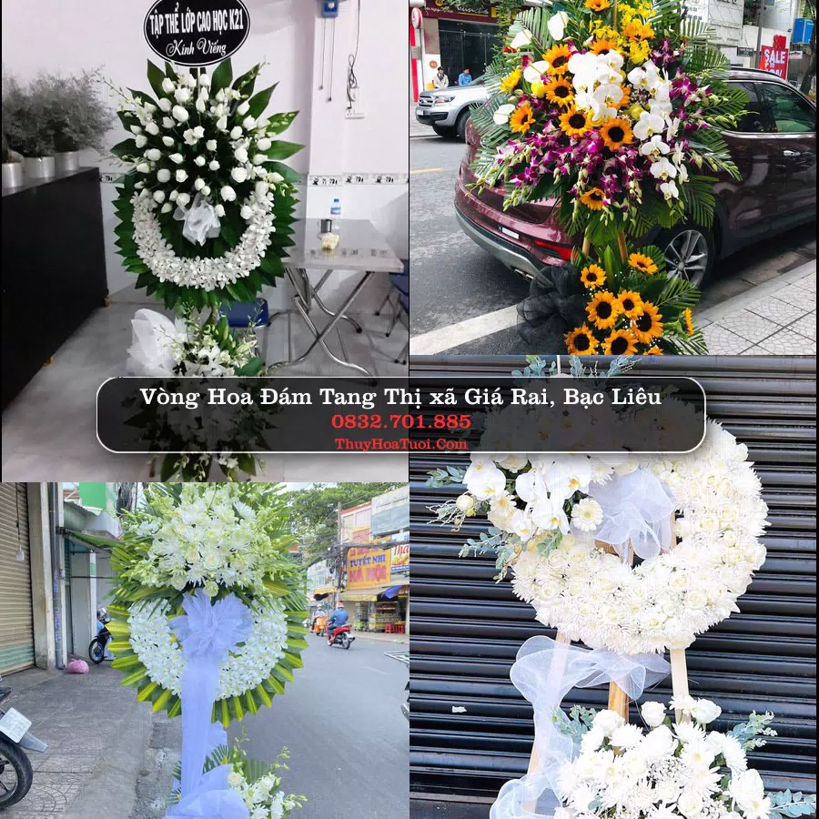 Đặt Vòng Hoa Chia Buồn tại Thị xã Giá Rai, Bạc Liêu (Cũ)