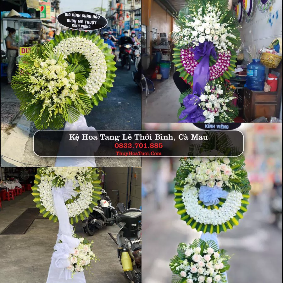 Kệ hoa tang lễ giao tại Thới Bình, Cà Mau