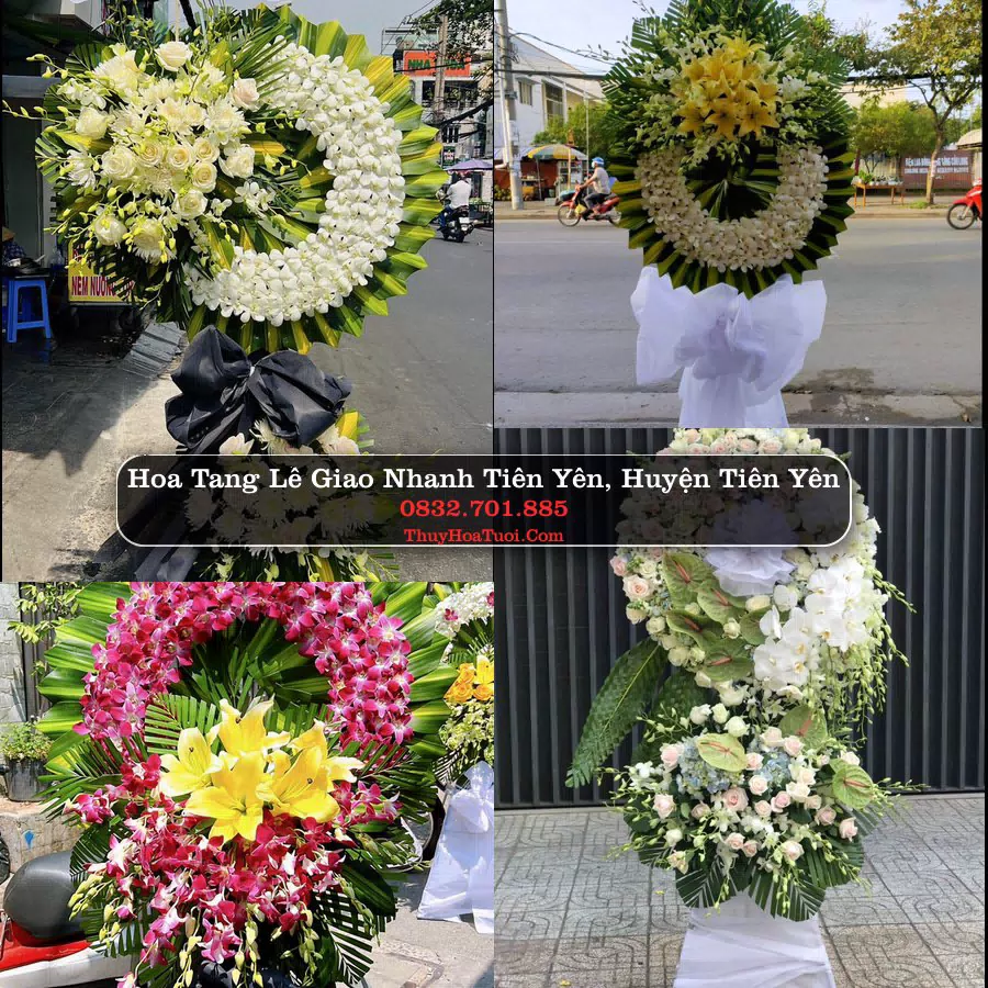 Kệ hoa tang lễ giao tại Tiên Yên, Quảng Ninh