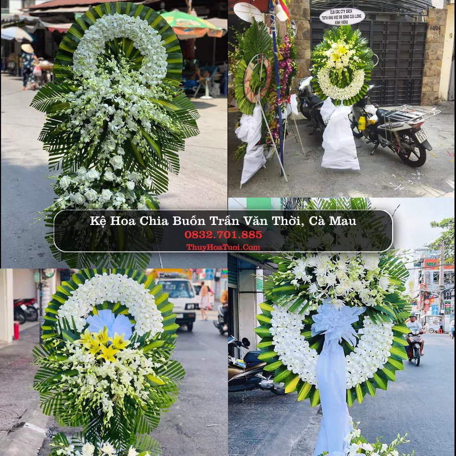 Vòng hoa chia buồn Trần Văn Thời, Cà Mau - ThuyHoaTuoi.Com