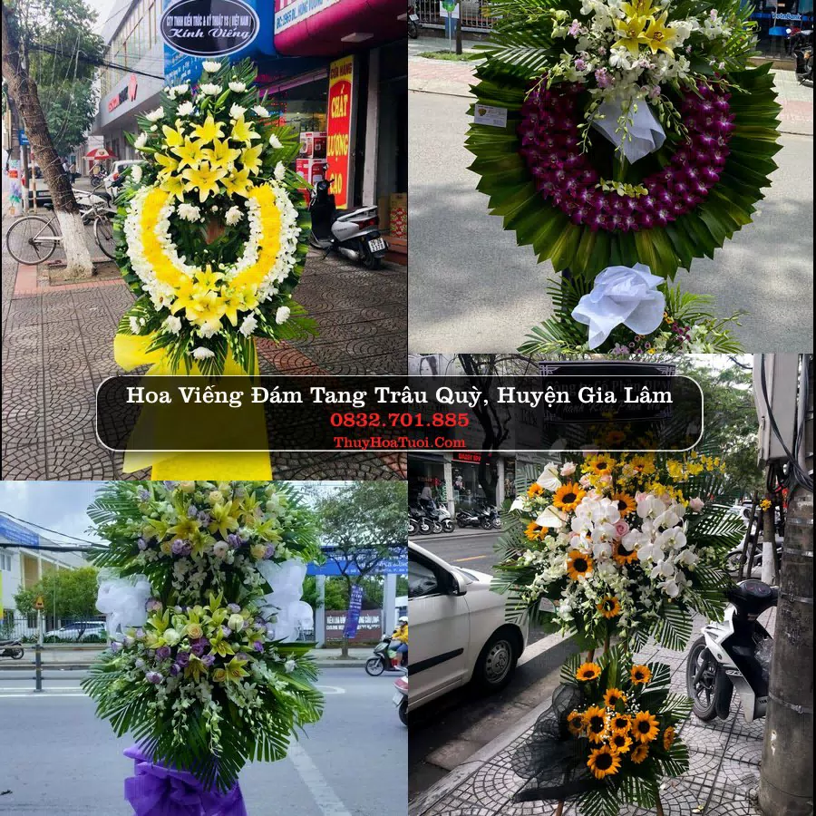 Kệ hoa tang lễ giao tại Trâu Quỳ, Huyện Gia Lâm