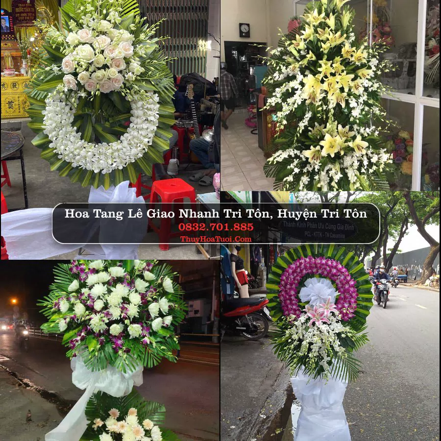 Vòng hoa chia buồn Tri Tôn - ThuyHoaTuoi.Com