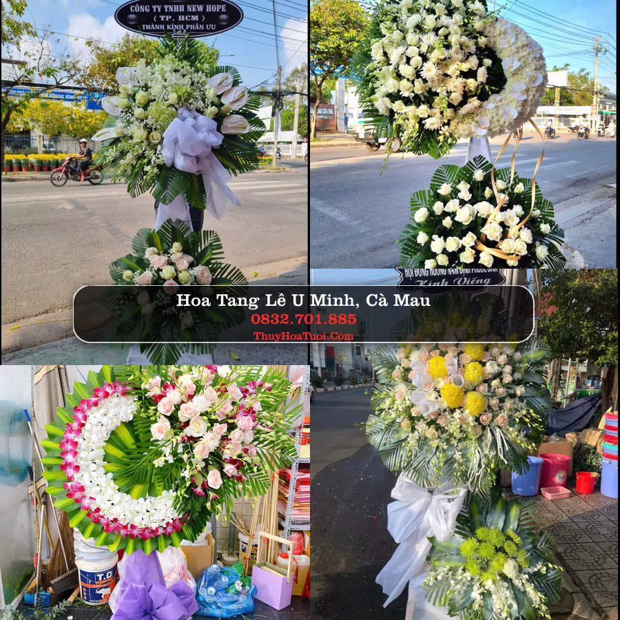 Vòng hoa chia buồn U Minh, Cà Mau - ThuyHoaTuoi.Com